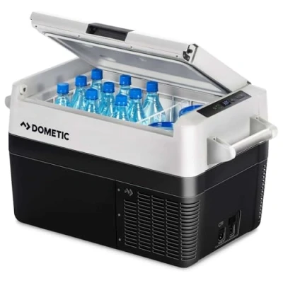 Abbildung von DOMETIC CoolFreeze CFF 35, tragbare elektrische Kompressor Kühlbox, 34 Liter, 12/24 V und 230 für Auto, Lkw, Boot, Reisemobil Steckdose, Grau