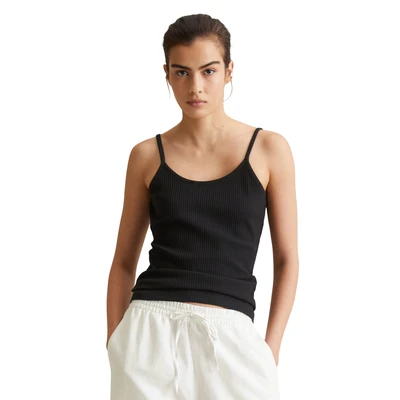 Abbildung von Marc O&#039;Polo Denim SPAGHETTITRÄGERSLIM AUS Top, Damen, Größe: XS, Black