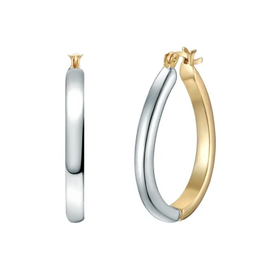 Abbildung von Lulu &amp; Jane Creolen Ohrringe, Damen, Größe: One Size, Silber gelbgold
