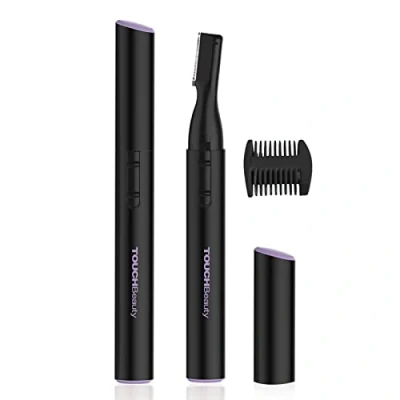 Abbildung von TOUCHBeauty Augenbrauentrimmer Elektrischer Korrekturtrimmer Kabellos für Damen,Augenbrauenrasierer Augenbrauenschneider Präzisionstrimmer mit Führungskamm, Batteriebetrieben, Schwarz AG 815B