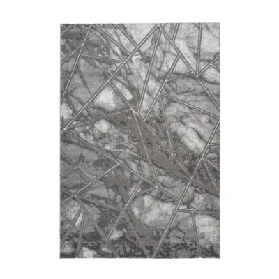 Abbildung von Kayoom Teppich "Mineral 225" rechteckig 12 mm Höhe Kurzflor, Hoch Tief Struktur, Wohnzimmer