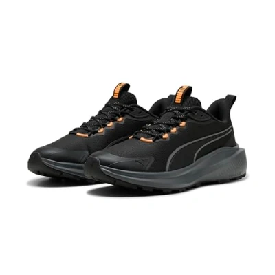 Abbildung von PUMA Unisex Skyrocket Lite Trail Straßen Laufschuh, Black Heat Fire, 42 EU