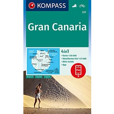 Abbildung von KOMPASS Wanderkarte 237 Gran Canaria 1:50.000: 4in1 mit Aktiv Guide und Detailkarten inklusive Karte zur offline Verwendung in der App. Fahrradfahren.