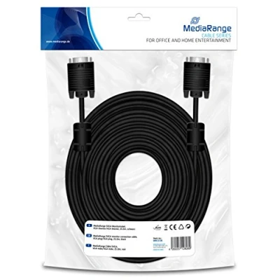 Abbildung von MediaRange SVGA Monitorkabel, VGA/VGA, 25.0m, schwarz