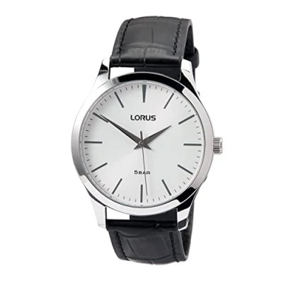 Abbildung von Lorus Herren Uhr Quarz Edelstahl mit Lederband RRX73HX9