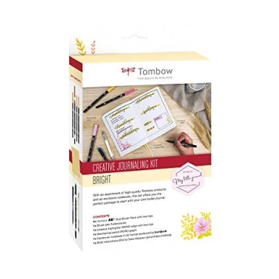 Abbildung von Tombow BUJO SET2 Creative Journaling Kit Bright, Notizbuch + 7 ausgewählte Produkte