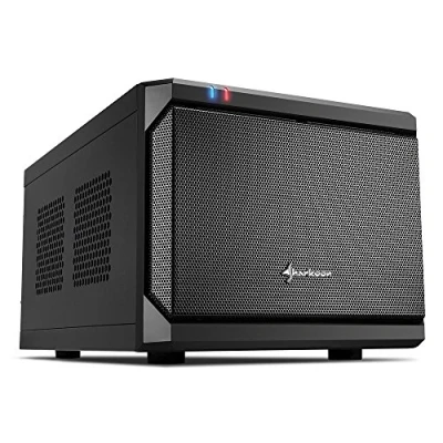 Abbildung von Sharkoon QB One PC Gehäuse (Mini ITX, 2X 2,5/3,5 interne, USB 3.0/2.0),Schwarz