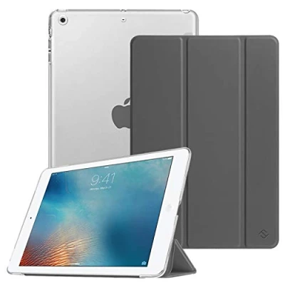 Abbildung von Fintie Hülle für iPad Air 2 (2014 Modell) / (2013 Ultradünne Superleicht Schutzhülle mit Transparenter Rückseite Abdeckung Auto Schlaf/Wach Funktion, Himmelgrau