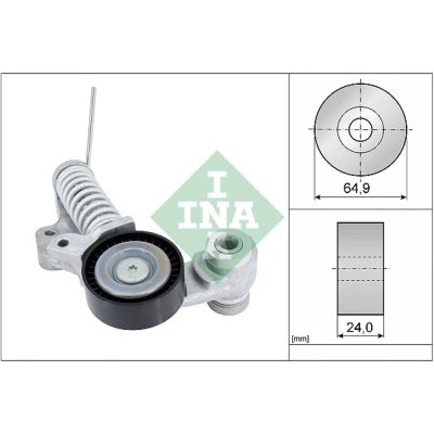 Abbildung von INA 534 0702 10 Spannarm, Keilrippenriemen VOLVO: XC60 I, V40 Hatchback