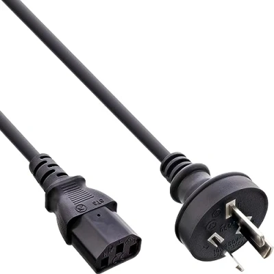 Abbildung von InLine 16650D Netzkabel, Netzstecker Australien/Argentinien auf Kaltgerätestecker C13, 0,5m