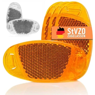 Abbildung von Kellago Katzenaugen Reflektoren Fahrrad [ MIT VERBESSERTER REFLEKTION ] 4X Speichenreflektoren Stvzo zugelassen für Speichen