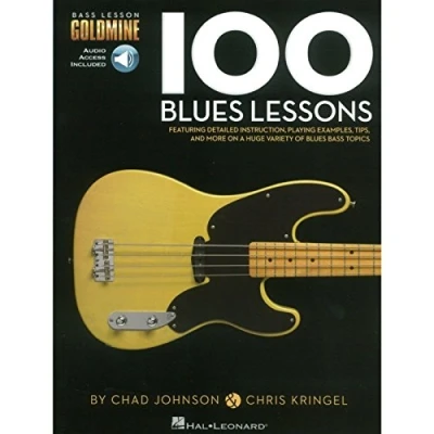 Abbildung von 100 Blues Lessons: Noten, Lehrmaterial, Grifftabelle für Bass Gitarre: Lesson Goldmine Series