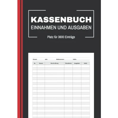 Abbildung von Kassenbuch Kleinunternehmer: für Vereine und Selbstständige Haushaltsbuch Einnahmen Ausgaben erfassen A4 3600 Einträge