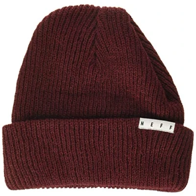 Abbildung von Neff Fold Beanie Hat Maroon, One Size