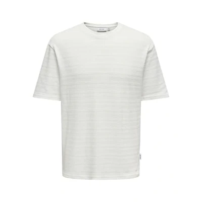 Abbildung von Only &amp; Sons Onsgivo CREW Tshirt basic, Herren, Größe: Large, Cloud dancer