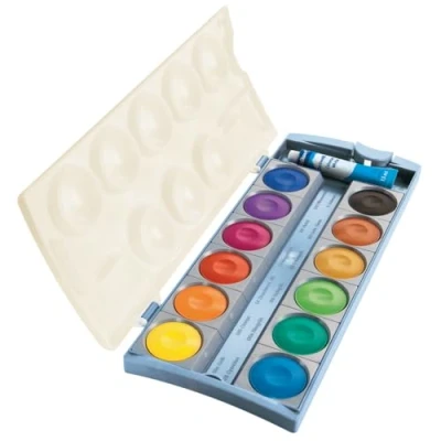 Abbildung von Pelikan Deckfarbkasten K12® eco inkl. Deckweiß, 12 Farben, 701174