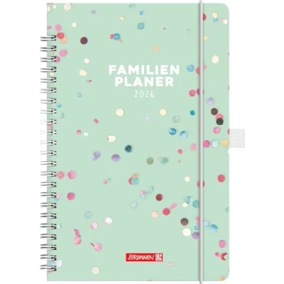 Abbildung von BRUNNEN Buchkalender Familienplaner 2026 „Confetti“ A5, Papier