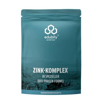 Abbildung von edubily nutrition® Zink Komplex Mit 3 Fach Formel aus Zinkglycinat, Zinkcitrat und Zinkglukonat essentiellen Aminosäuren (400 Kapseln)