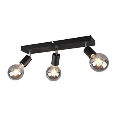 Abbildung von Reality Leuchten Spotbalken Vannes R80183032, Metall Schwarz Matt, Exkl. 3x E27