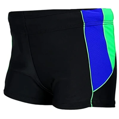 Abbildung von Aquarti Jungen Kurze Badehose mit Einsätzen Seitlich, Farbe: Schwarz/Blau/Grün, Größe: 140