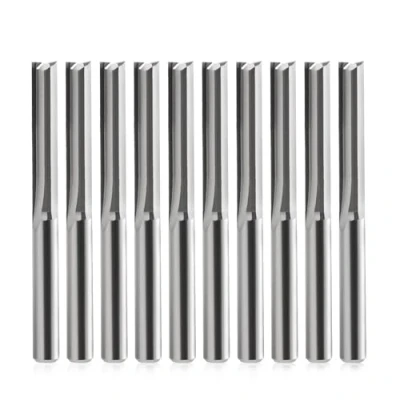 Abbildung von Schaftfräser,CNC fräser,fräser für oberfräse ,2 Flöten Gerade Fräser ，fräser 4mm schaft，4mm Schnittdurchmesser ,22mm Schnittlänge CNC Dichteplatte, Massivholz, Sperrholz