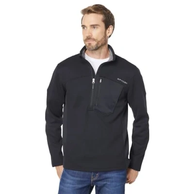 Abbildung von Spyder Men&#039;s Bandit Half Zip Fleece Jacket, Black, M