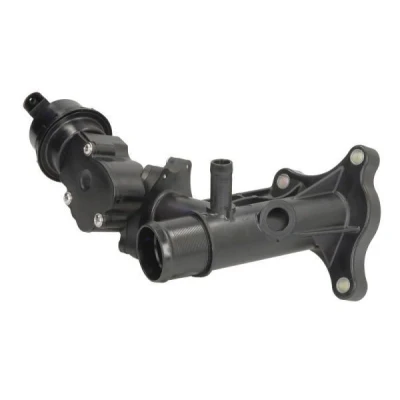 Abbildung von THERMOTEC D2R025TT Kühlwasserthermostat mit Gehäuse NISSAN: Qashqai 2, / Qashqai+2 I, RENAULT: MEGANE 3, Scénic IV, Trafic 3