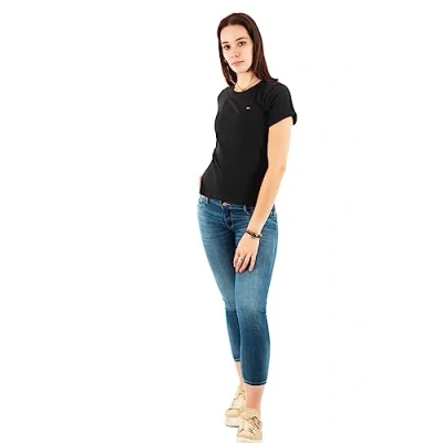 Abbildung von Tommy Jeans TEE Tshirt basic, Damen, Größe: XS, Black