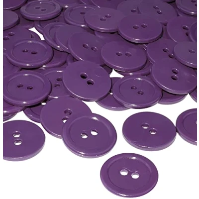 Abbildung von AERZETIX C56399 50 Nähknöpfe rund Ø20x2.2 mm mit 2 Löchern 32L L32 Farbe lila aus kunststoff Öffnungsdurchmesser kurzwaren bekleidung mode