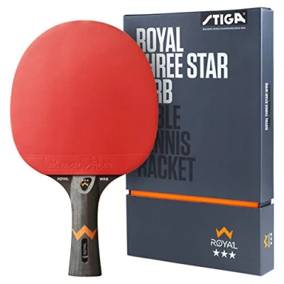 Abbildung von STIGA Royal WRB Tischtennisschläger Hochleistungs Offensivschläger mit 3 Sterne Bewertung, ITTF zertifiziertem Belag und Technologie Perfekt für Fortgeschrittene Profis