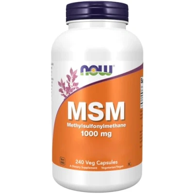 Abbildung von Now Foods, MSM, 1.000 mg, 240 vegane Kapseln, Laborgeprüft, Schwefel, Glutenfrei, Sojafrei, Vegetarisch
