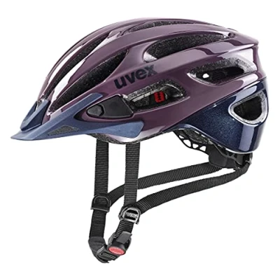 Abbildung von uvex true leichter Allround Helm für Damen individuelle Größenanpassung erweiterbar mit LED Licht plum deep space 52 55 cm