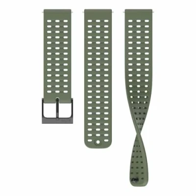 Abbildung von SUUNTO 22 ATH2 Silikon Armband Kompatibel Race, Vertical, 9 Peak Pro, Peak, 5 Watch Strap Weiches Ersatzband 22mm Forest Green S+M