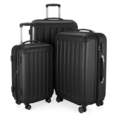 Abbildung von HAUPTSTADTKOFFER SPREE Großer Hartschalen Koffer Trolley Rollkoffer Reisekoffer, 4 Doppel Rollen, 75 cm, 119 L, Schwarz