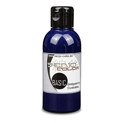 Abbildung von Bodypainting Farben Senjo Color Basic 75ml Schwarz I Gesichts &amp; Körperfarbe Karneval, Fasching Pinsel Airbrush Farbe