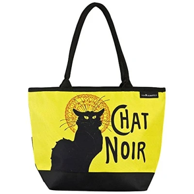 Abbildung von VON LILIENFELD Handtasche Chat Noir Damen Kunst Motiv Katze Shopper Strandtasche Henkeltasche Büro