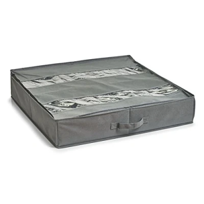 Abbildung von Zeller 14610 Schuh Aufbewahrungs Box, flexibel, Vlies, Stoff, grau, 60 x 13 cm