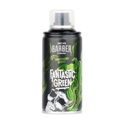 Abbildung von BARBER MARMARA Friseur Color Haarspray Fantastic Green 150ml Haar Farb Spray zum Verkleiden &amp; Schminken für Karneval, Fasching, Halloween Motto Party Haarfarbe Auswaschbar Hair