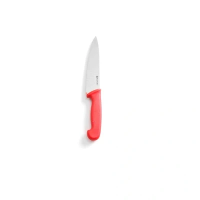 Abbildung von HENDI Kochmesser 38,5 cm Klingenlänge: 24 Edelstahl rostfrei Stärke: 2,5 PP Griff rot Profi, Gastro Küchenmesser kaufen