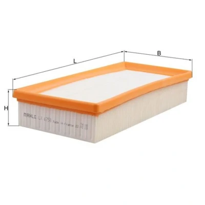 Abbildung von MAHLE ORIGINAL LX 4758 Luftfilter 50,3 129 286,6 Filtereinsatz MERCEDES BENZ: C Class Saloon, T modell, Coupe