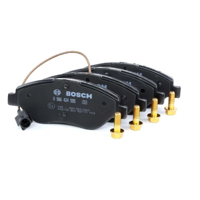 Abbildung von BOSCH 0 986 424 595 Bremsbelagsatz Low Metallic mit integriertem Verschleißsensor Schrauben Zubehör FIAT: Stilo Hatchback, BRAVO 2