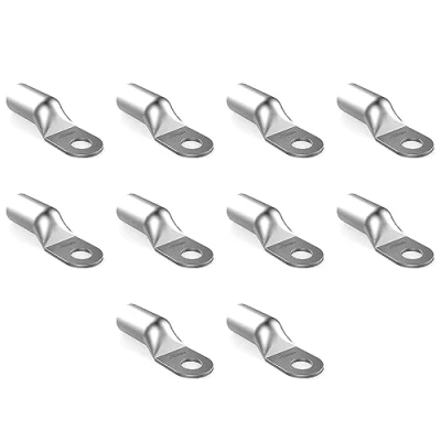 Abbildung von AUPROTEC 10x Rohrkabelschuhe 50 mm² Loch Ø M10 Unisolierte SC Kabel Verbinder aus Kupfer verzinnt