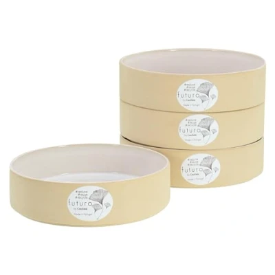 Abbildung von CreaTable, 21661, Serie Futuro, 4 teiliges Geschirrset, Pastabowl Set aus Steinzeug, spülmaschinen und mikrowellengeeignet, Made in Portugal