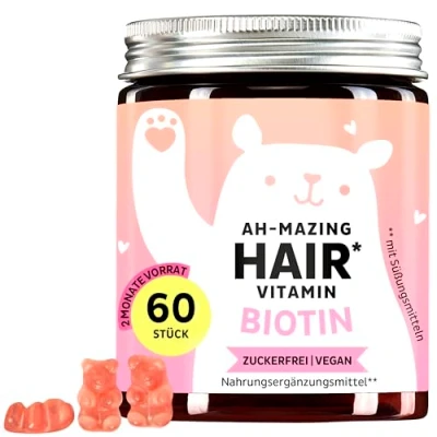Abbildung von Biotin Hochdosiert Gummibärchen Zuckerfrei Haarvitamine für normales Haarwachstum mit 5000 μg Haut Haar Nägel Komplex Bears with Benefits