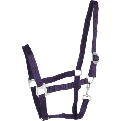 Abbildung von Covalliero Halfter Hippo Nylon Aubergine Warmblut