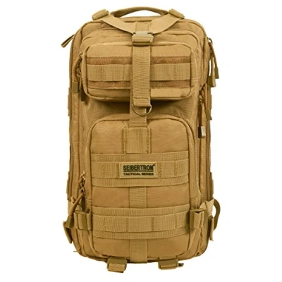 Abbildung von Seibertron Falcon Taktischer Militärischer Rucksack Kompakt Angriff für Wandern Reisen Trekking Tasche Tactical Bag Assault Backpack Military Camping Pack Outdoor Daypacks (Khaki 27L)