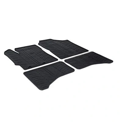 Abbildung von Gledring 0269 Fußmattensatz Gummi vorne und hinten 4 schwarz 750mm 550mm