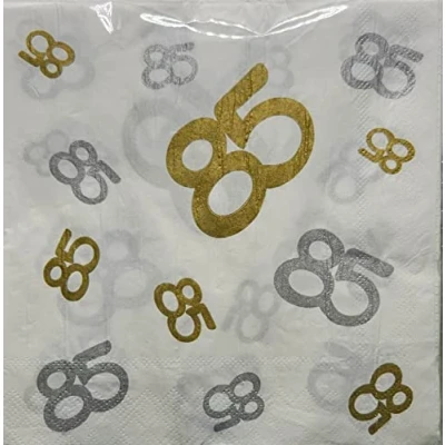 Abbildung von Udo Schmidt GmbH Servietten 20 tlg., 33 x cm, Silber/gold, 1 lagig, Papier