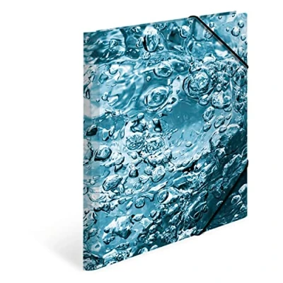 Abbildung von HERMA Sammelmappe A4 Natur Wasser, Kinder Eckspanner Mappe aus Pappe mit haptischer Veredelung, Motiv, Gummizug, Innenklappen und Innendruck für Jungen Mädchen