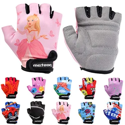 Abbildung von Meteor Unisex Kinder Fahrradhandschuhe Bike Gel BMX Handschuhe, PRINCESS, Gr. Jr M/ Handweite 7 7.5cm